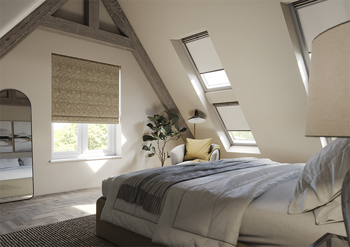 William Morris At Home Strawberry Thief, Woven Walnut - Twist&Fit Roman Blind - Image 7